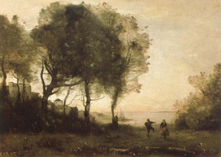 Jean Baptiste Camille  Corot rural scene oil painting picture